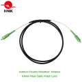 4.6mm Simplex doble chaquetas de fibra óptica al aire libre patch cord